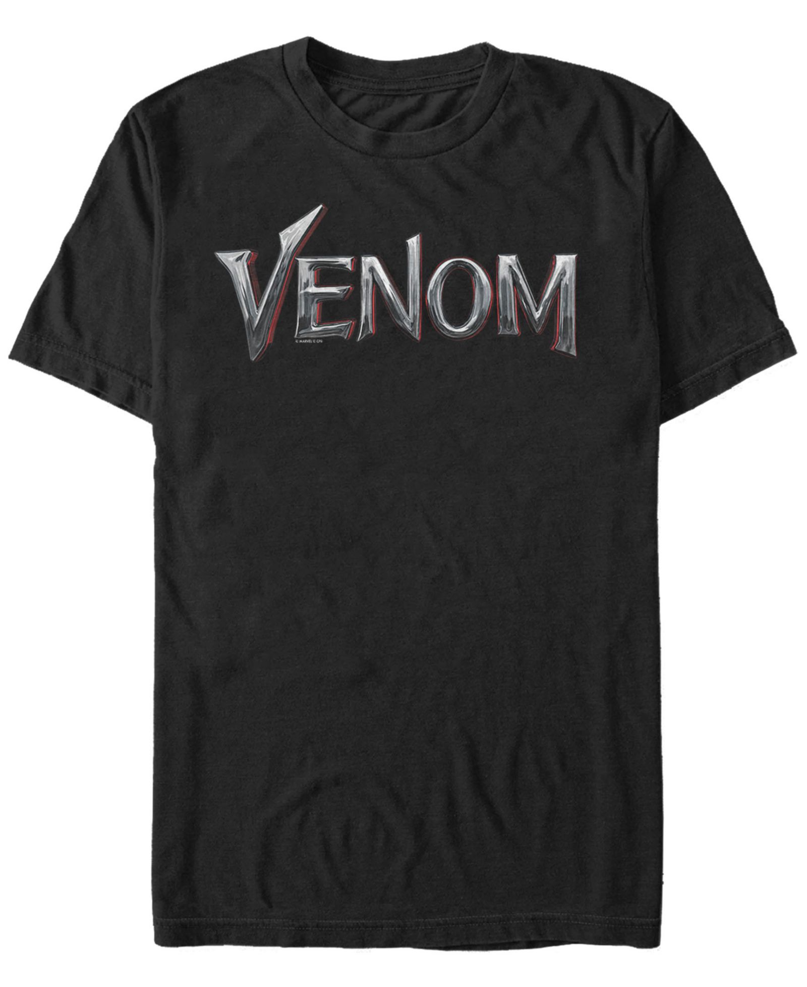 Marvel Men's Venom Chrome Venom Logo Short Sleeve T-Shirt
