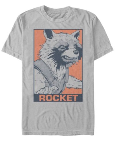 Мужская футболка Marvel Guardians of the Galaxy Pop Art Rocket с коротким рукавом