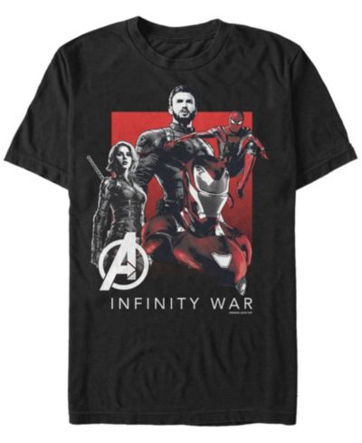 Marvel Мужская футболка с логотипом Avengers Infinity War Black and Red