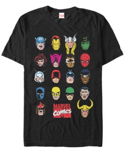 Мужская футболка Marvel Comic Collection Classic Head Shots Short Sleeve