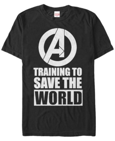 Мужская футболка Marvel Comic Collection Avengers Logo Training To Save The World с коротким рукавом