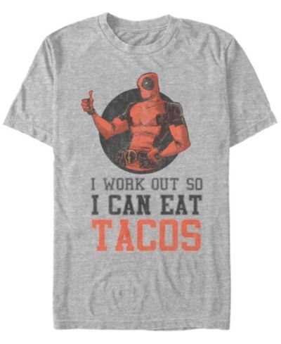 Мужская футболка Marvel Deadpool I Workout For Tacos Short Sleeve