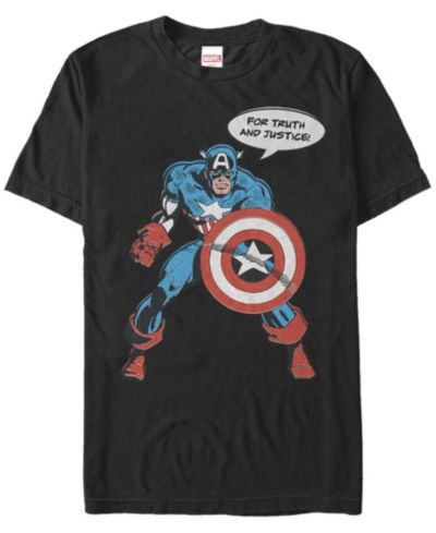 Мужская футболка Marvel Men's Comic Collection Captain America For Truth And Justice Short Sleeve