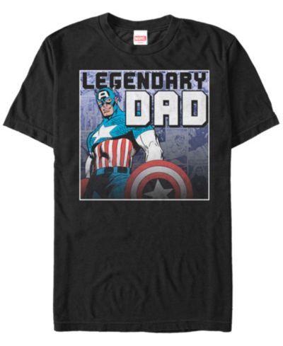 Мужская футболка Marvel Comic Collection Captain America Legendary Dad Short Sleeve
