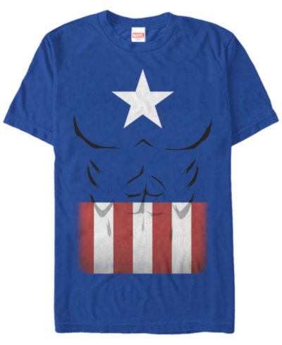 Мужская футболка Marvel Captain America Suit Costume Short Sleeve T-Shirt