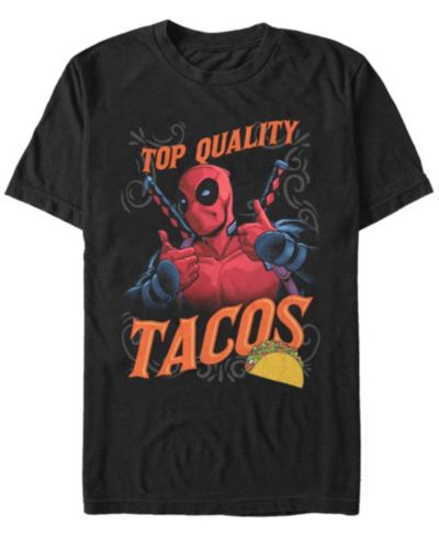 Marvel Мужская футболка с принтом Deadpool Best Quality Tacos с коротким рукавом