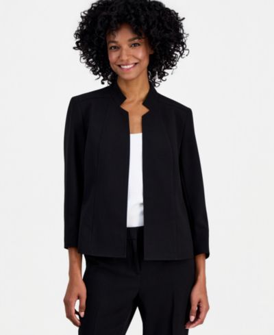 Блейзер Anne Klein Crepe со звездным воротником, открытый перед
