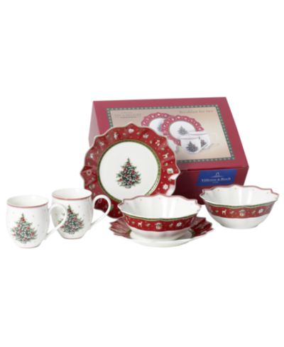 Villeroy & Boch Toys Delight 6-Piece Red Breakfast Set, Service for 2