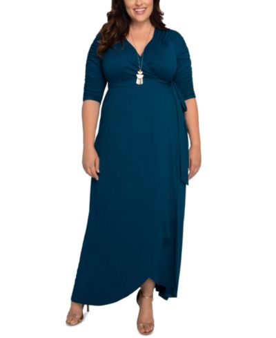 Женское платье-макси Kiyonna Plus Size Meadow Dream Wrap