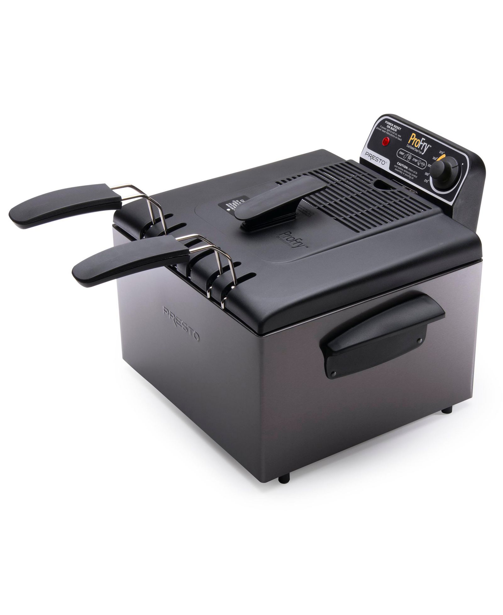 Presto Dual Basket Immersion Element Electric Deep Fryer