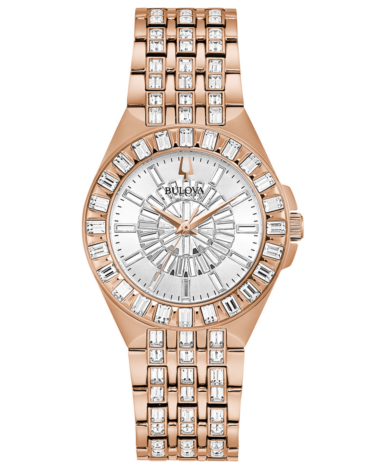 Bulova Женские часы Phantom Rose Gold-Tone Stainless Steel Bracelet 32.5mm