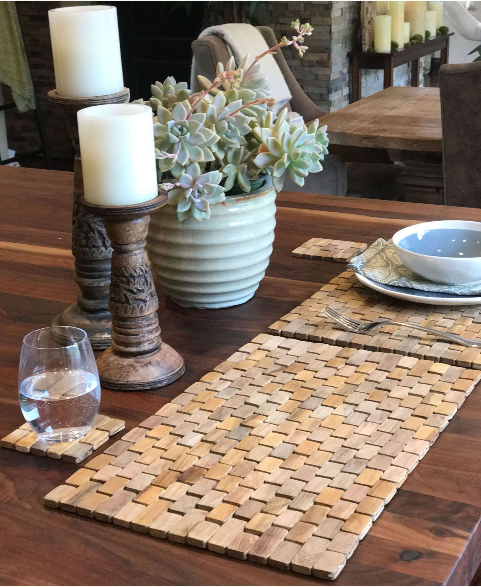 Hip-o Modern Living подставки из тика, набор из 2 шт.
