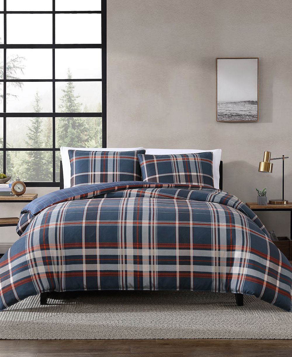 Eddie Bauer Набор одеял Shasta Lake Navy, Twin