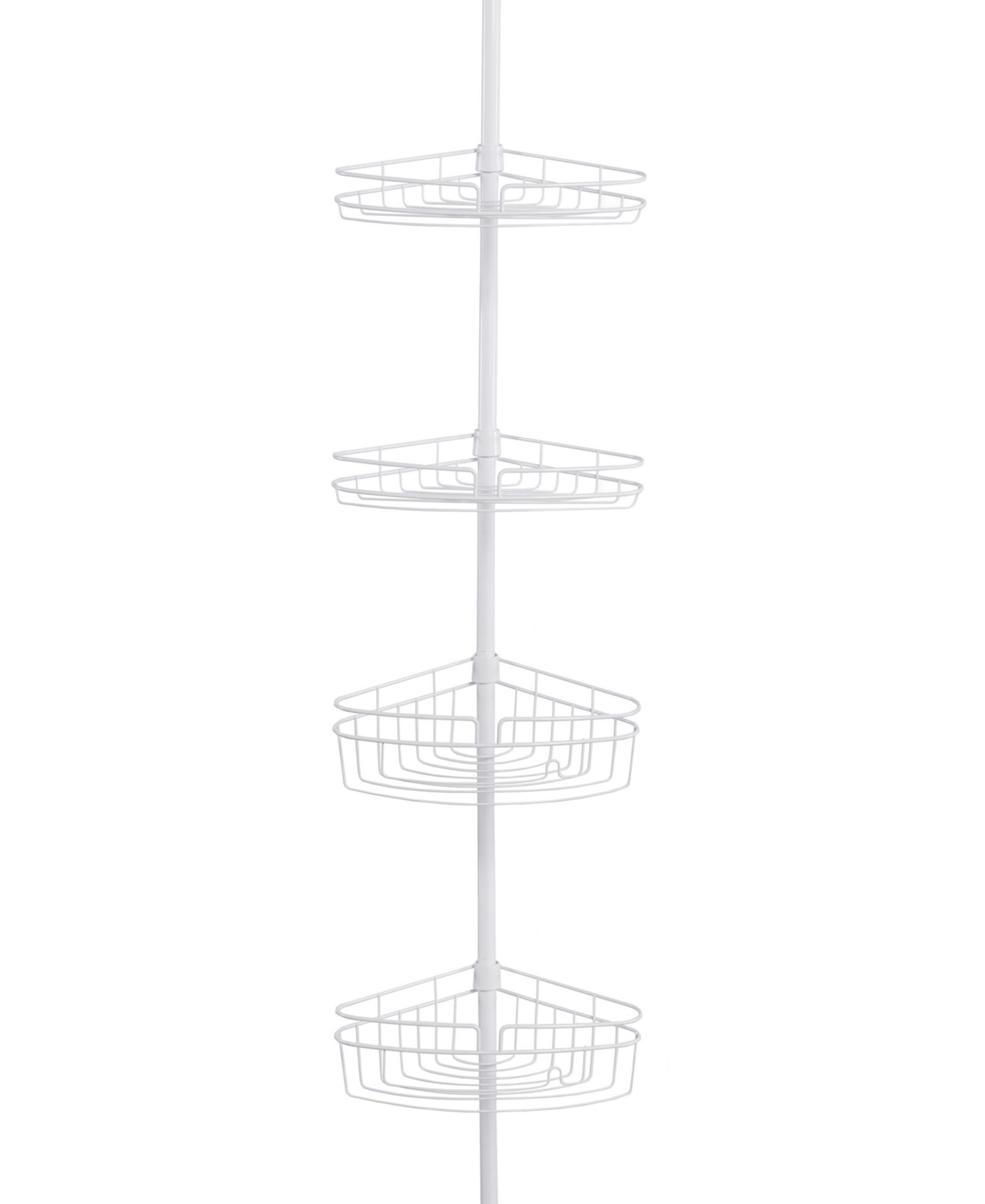 Kenney 4-Tier Spring Tension Razor Holder Shower Corner Pole Caddy