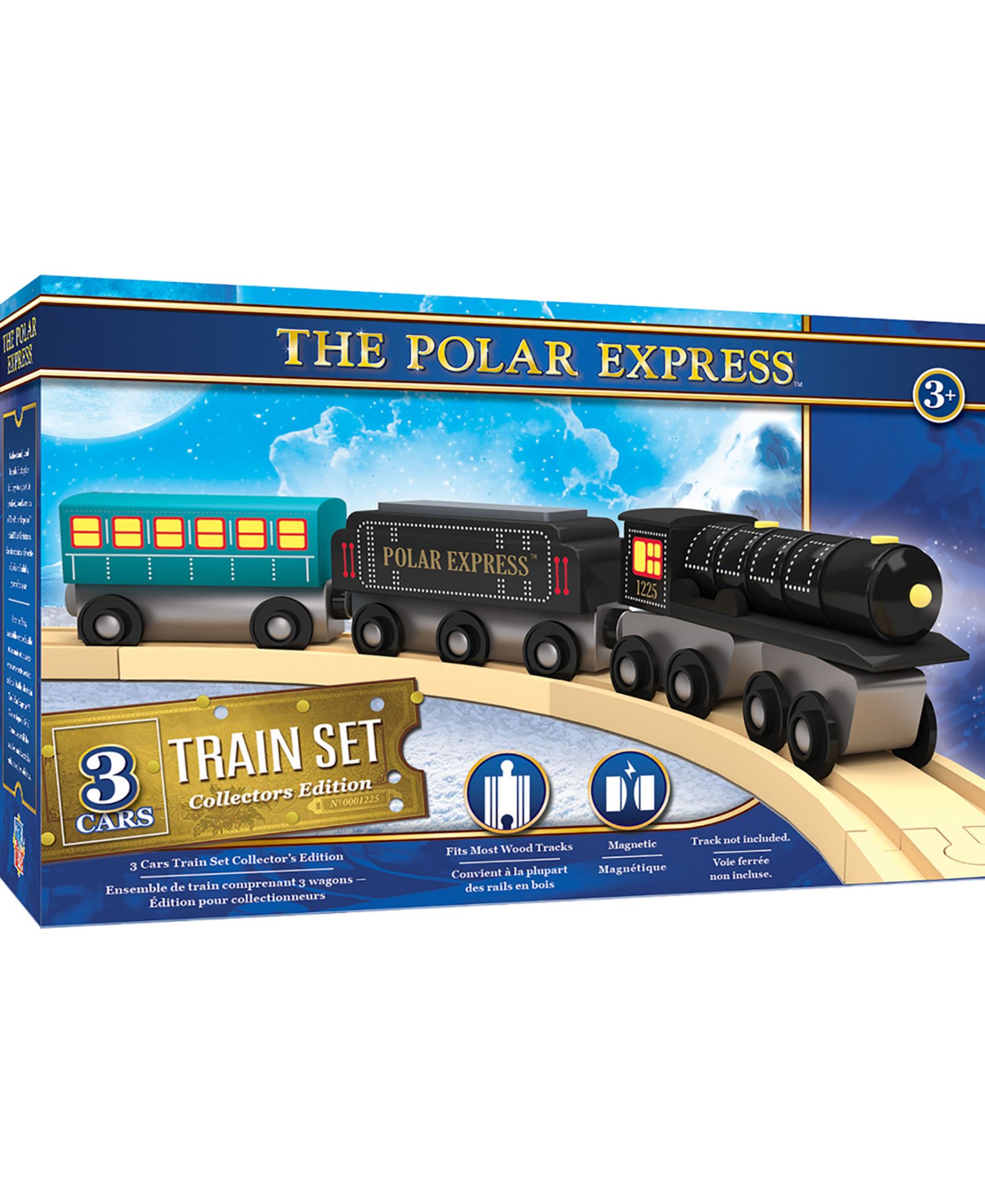 Набор игрушечных поездов Masterpieces Wood Train Sets - The Polar Express 3 Piece Train Set