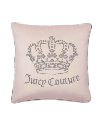 Juicy Couture Velvet Novelty Decorative Pillow, 20" x 20"