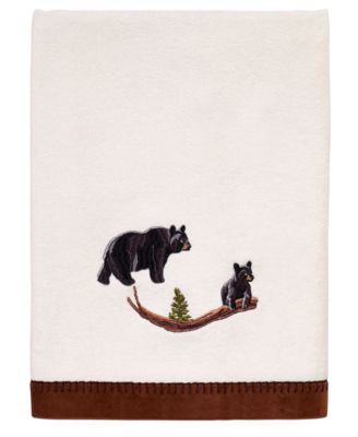 Полотенце для ванной Avanti Black Playful Bears Lodge Cotton, 27" x 50"