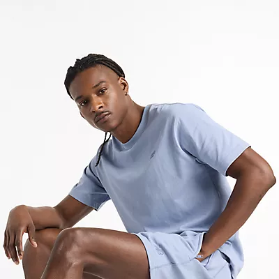 Хлопковая футболка Athletics New Balance