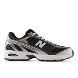 BLACK with WHITE and SILVER METALLIC