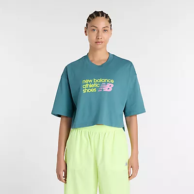 Athletics Premium Chest Logo Cropped T-Shirt