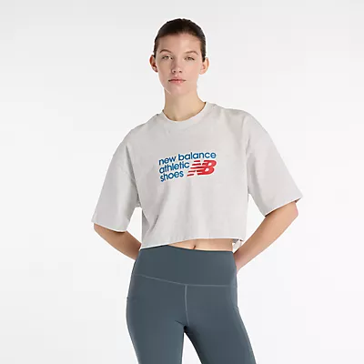 Athletics Premium Chest Logo Cropped T-Shirt