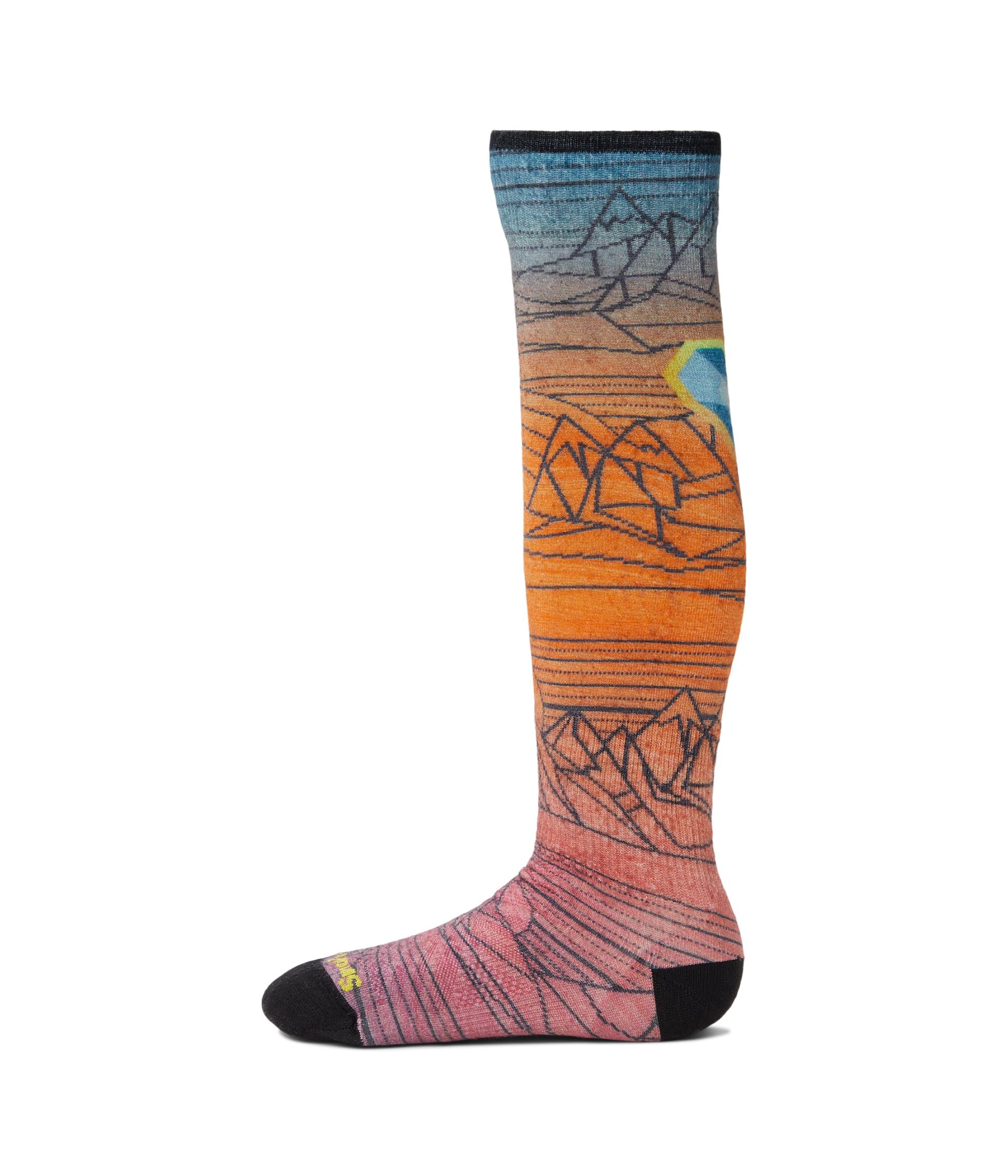 Детские носки Junior Ski Zero Cushion Geo Peaks Print Over The Calf