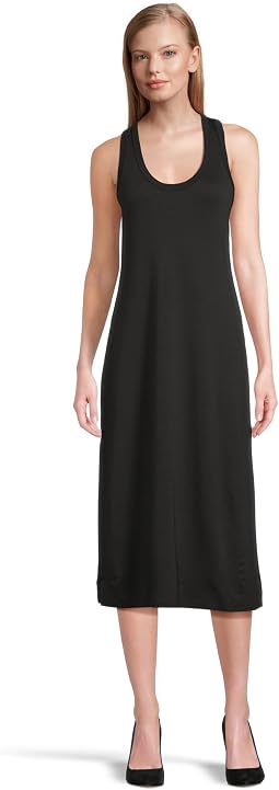 Drapey Ponte Sleeveless Midi Dress