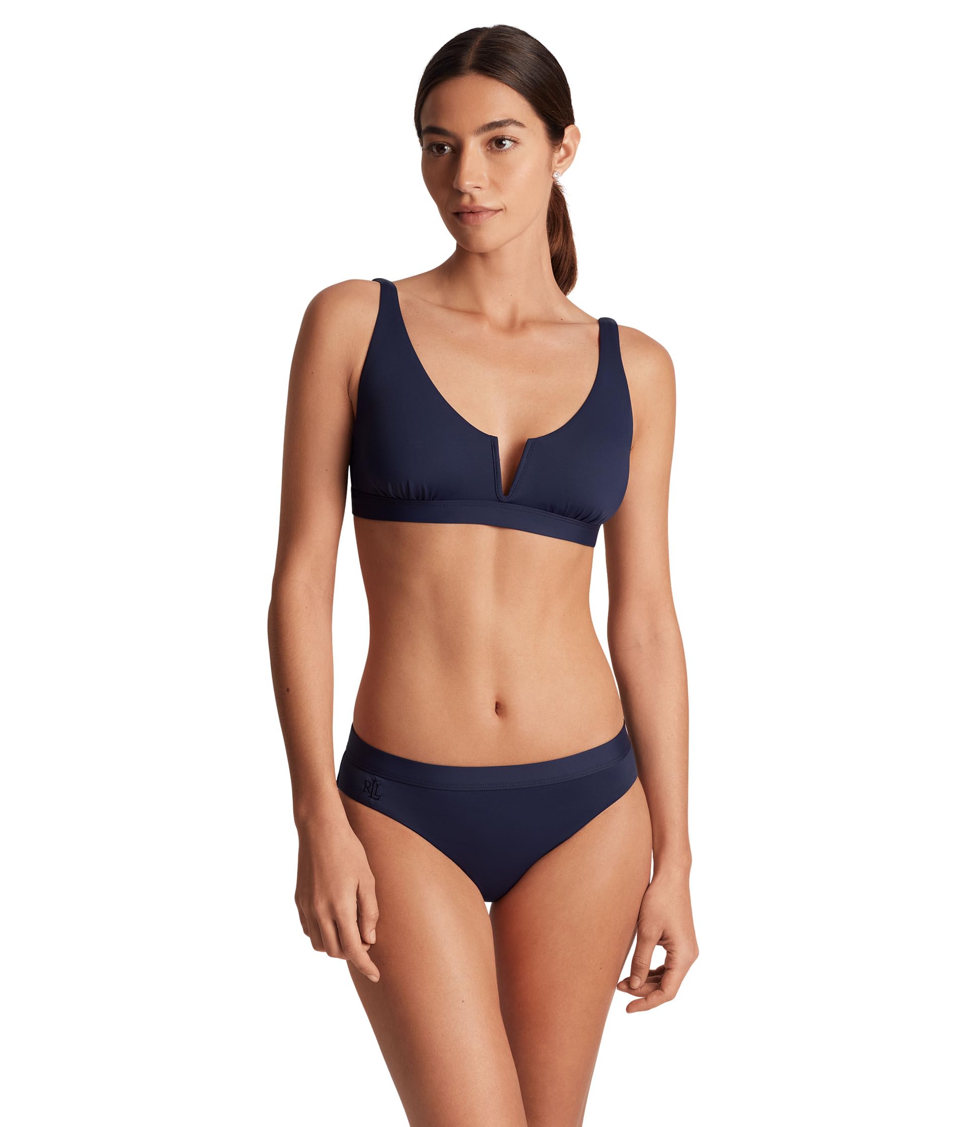 Beach Club Solid V Wire Over the Shoulder Top