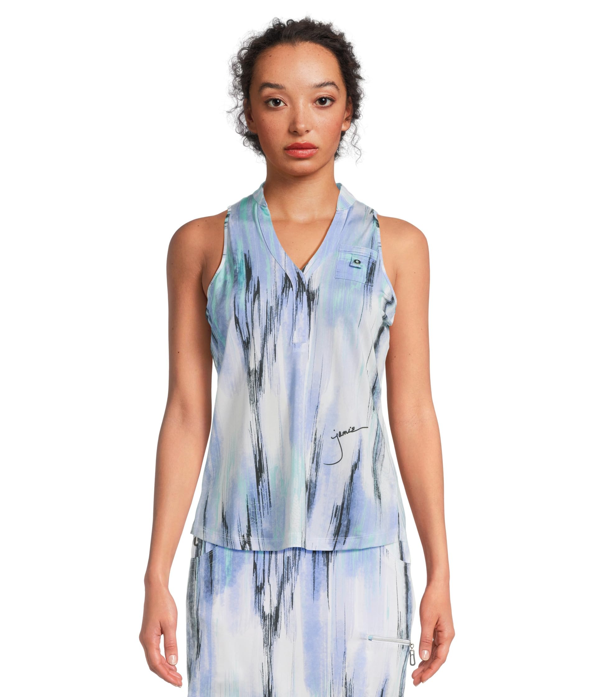 Топ Jamie Sadock Matrix Print Sleeveless Top