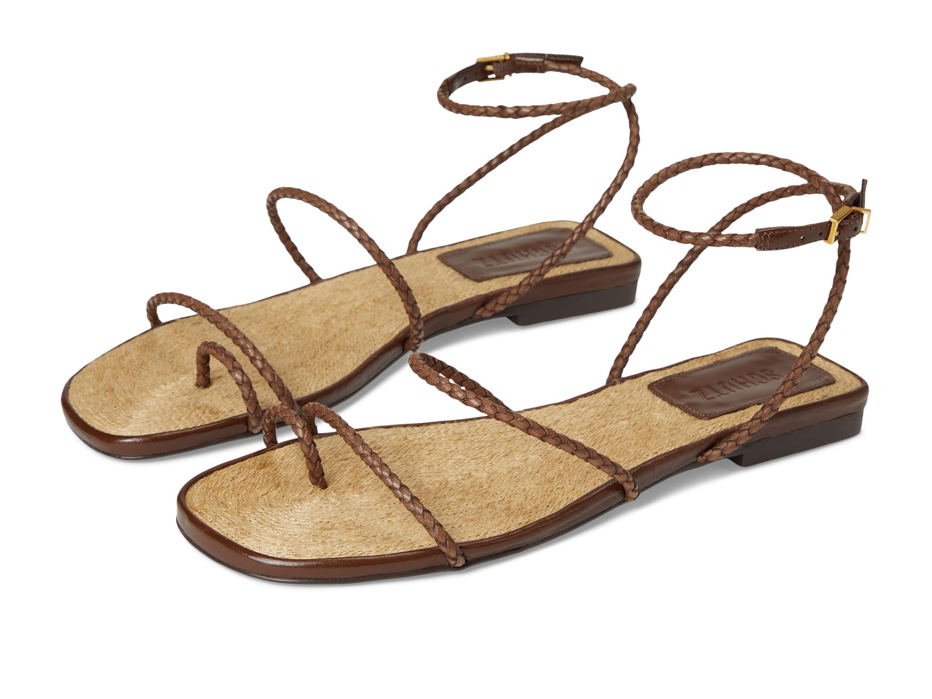 Плоские соломенные сандалии Kaya Straw Flat
