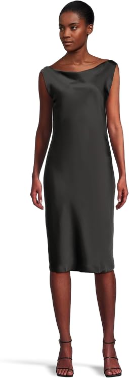 Женское платье Norma Kamali Sleeveless Low Back Drape Dress Below Knee