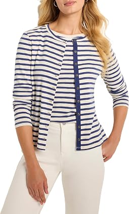 NIC+ZOE Striped Snap Front Cardigan кардиган в полоску
