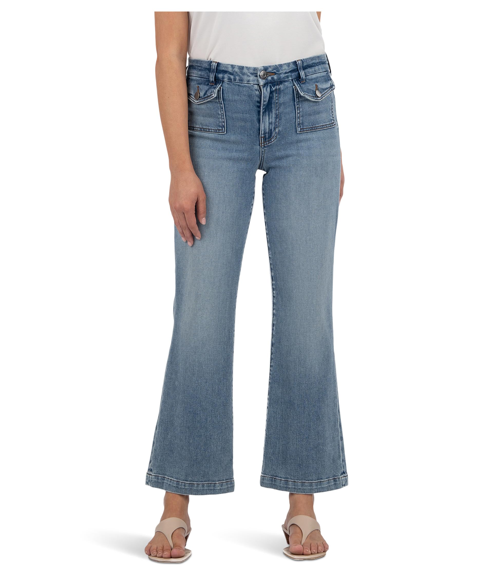 Джинсы Kelsey High Rise Ankle Flare Clean Hem
