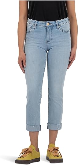 Укороченные прямые джинсы Amy Crop Straight Leg Roll Up With Raw Hem