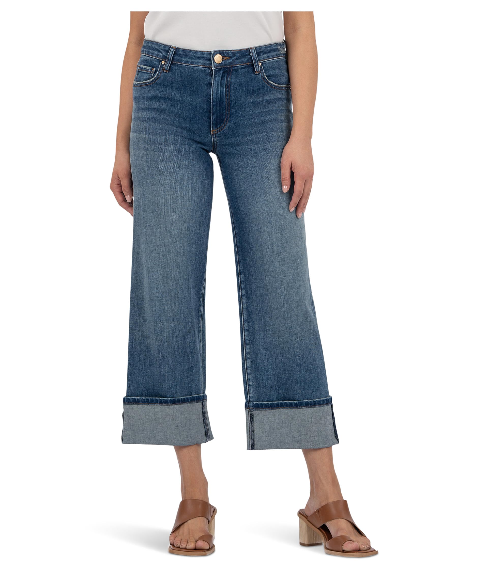 Джинсы Charlotte High Rise Wide Leg Roll Up