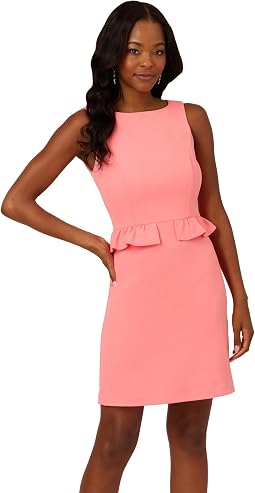 Adrianna Papell Женское короткое платье Ruffle Sheath