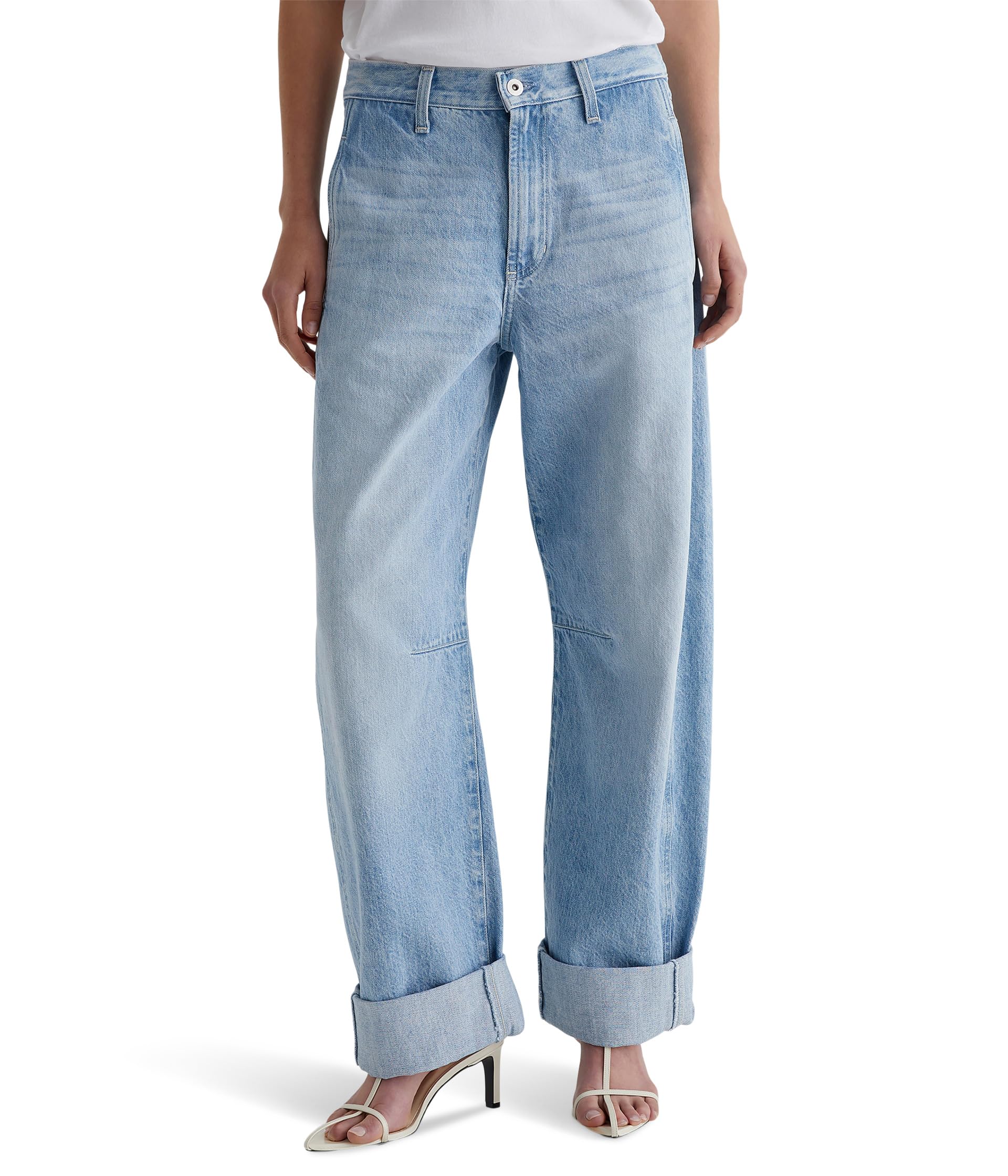 Mercer High-Rise Cuffed Barrel Jeans in Sunset Blues