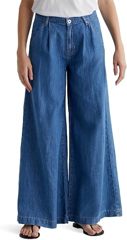 Melinda High-Rise Ultra Wide Palazzo Jeans in Catalina