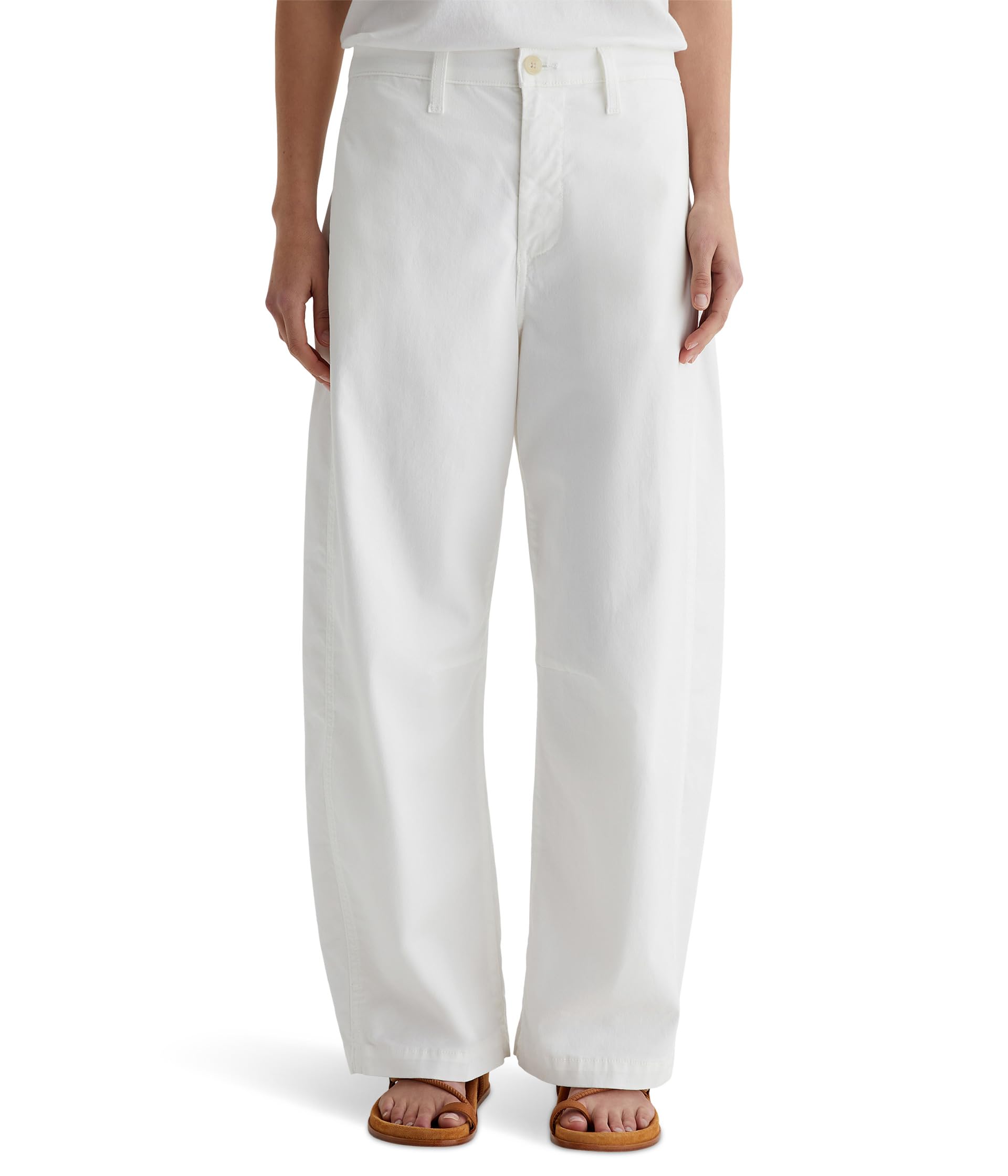 Fiona Hise Rise Barrel Chino in Powder