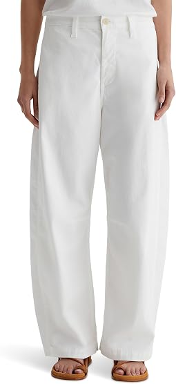 Fiona Hise Rise Barrel Chino in Powder