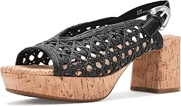 Black Embossed Raffia
