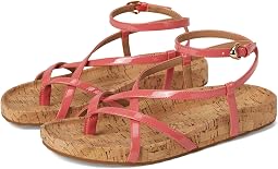 Coral Patent Faux Leather W Cork