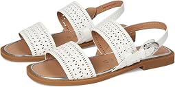 White Perf Faux Leather
