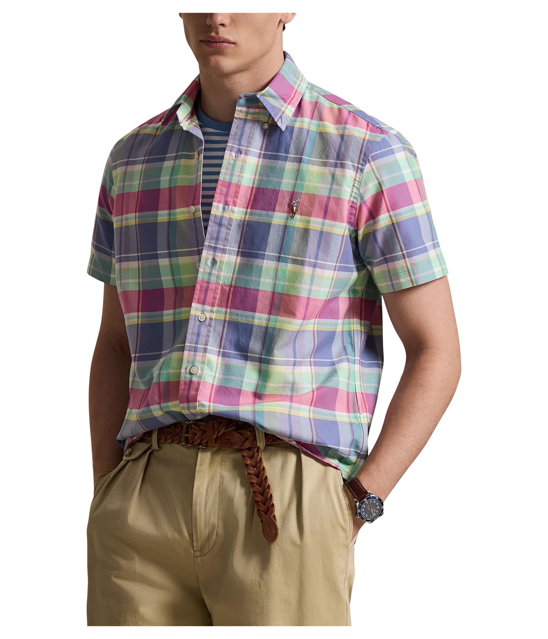 Classic Fit Plaid Oxford Shirt