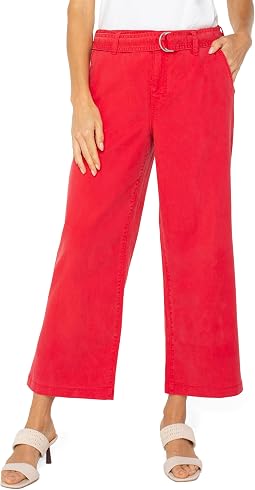 Stride High-rise Crop Wide Leg With Self Belt