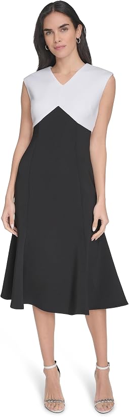 Женское платье A-Line Scuba Color Block