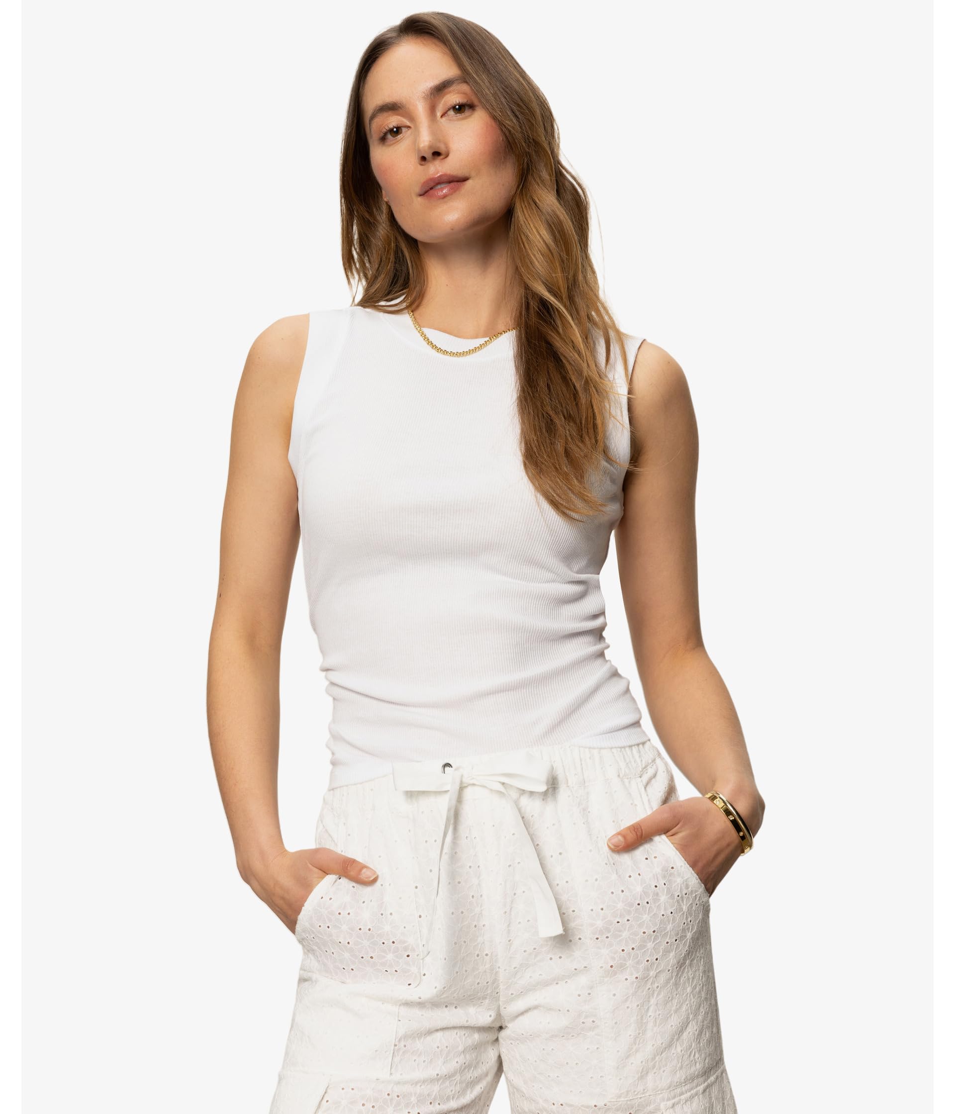 Ribbed Ruched Tank