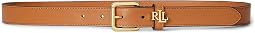 Logo-Keeper Leather Skinny Belt