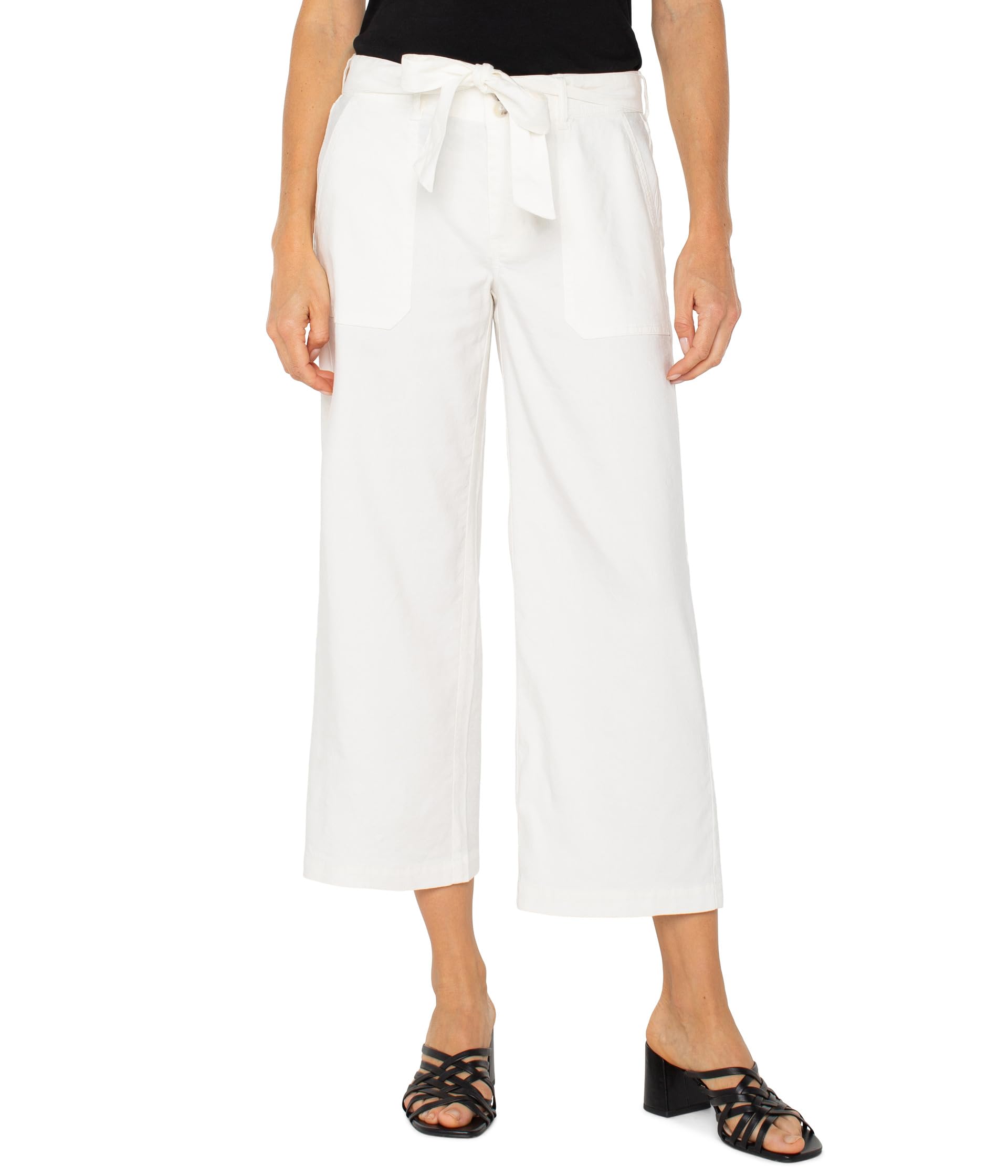 Belted Wide Leg Crop