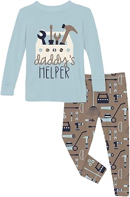 Пижамный комплект Kickee Pants Kids Long Sleeve Graphic Tee